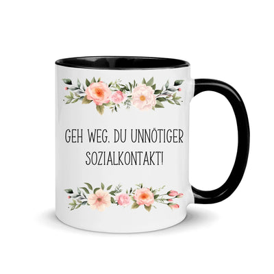 Blumentasse "Unnötiger Sozialkontakt"