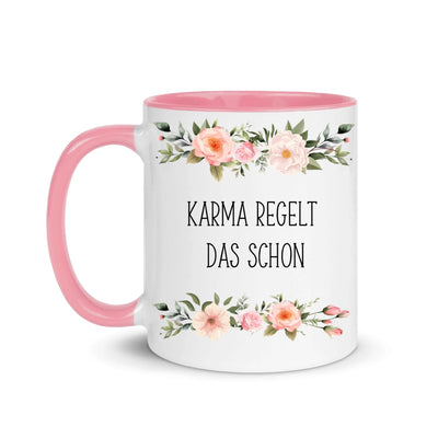 Blumentasse "Karma regelt"