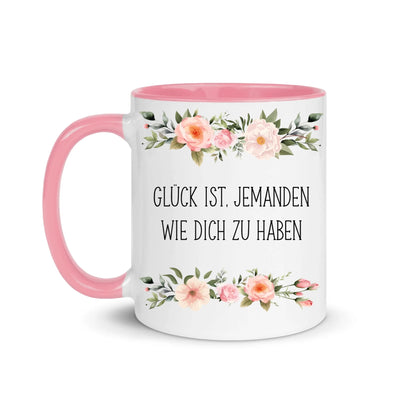 Blumentasse "Glück ist..."