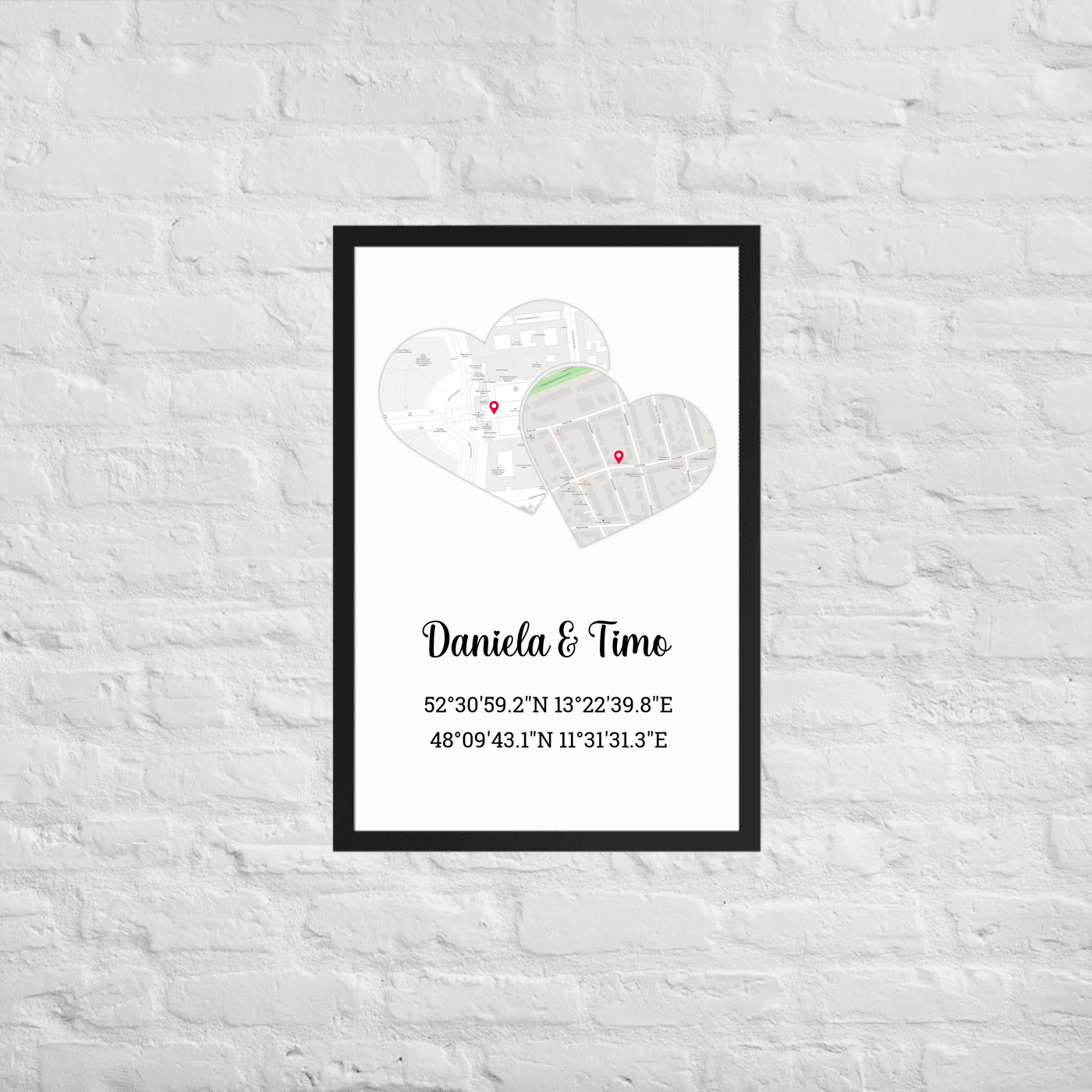 Poster "Unser Zuhause" mit Koordinaten
