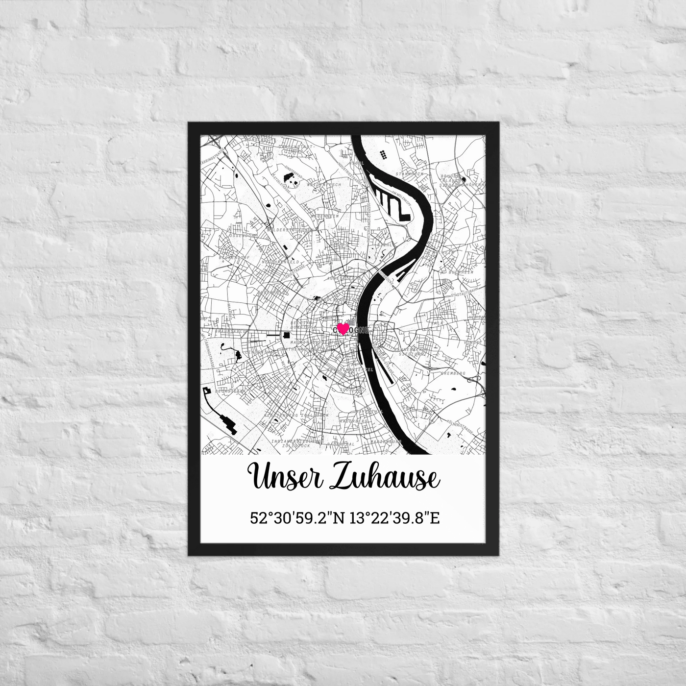 Poster "Unser Zuhause" mit Koordinaten