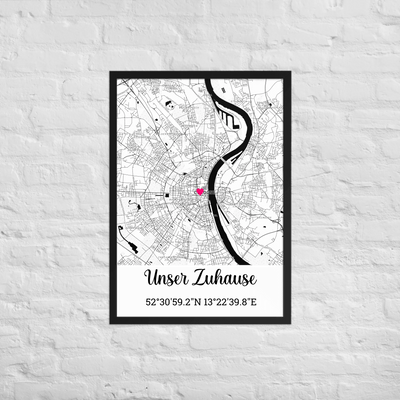 Poster "Unser Zuhause" mit Koordinaten