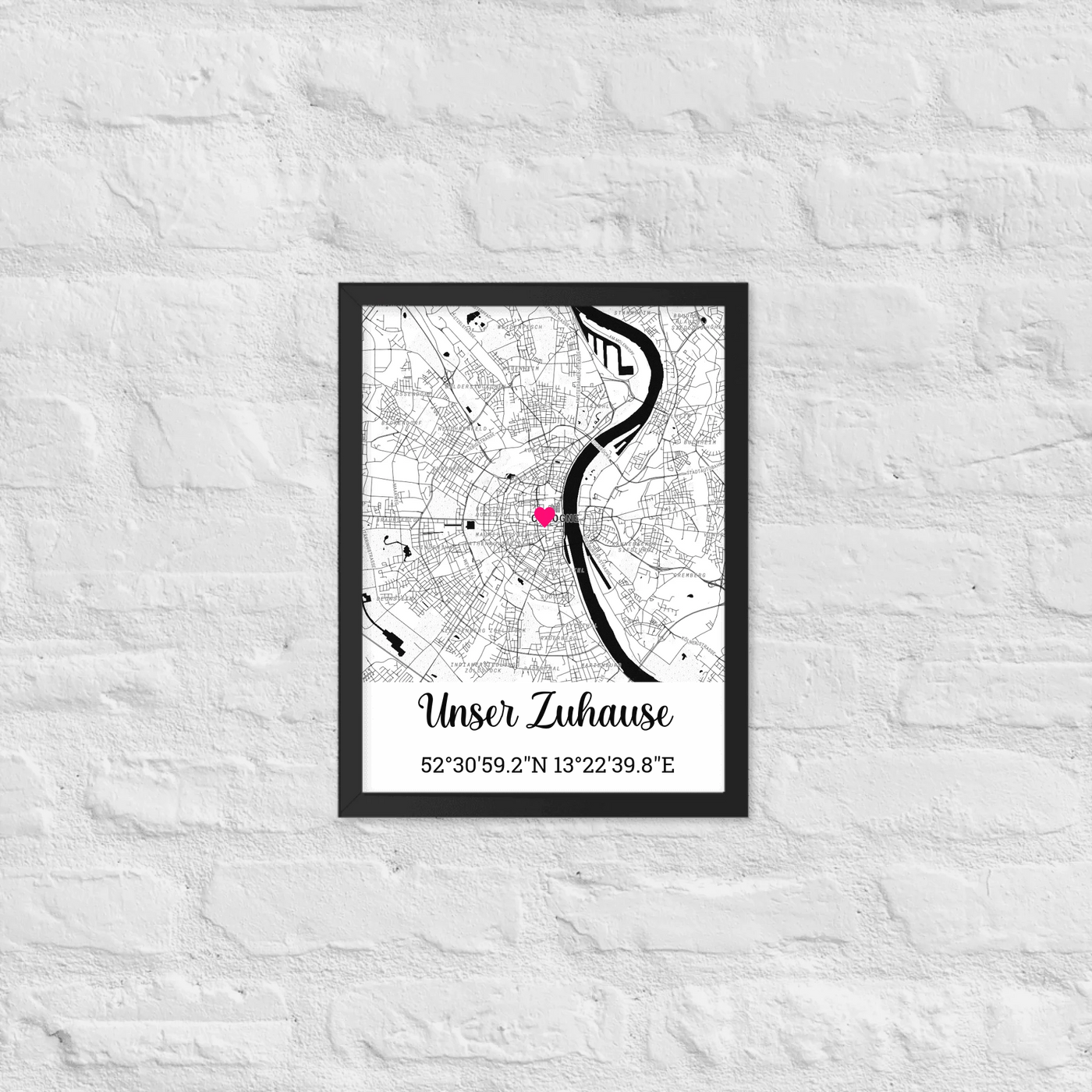Poster "Unser Zuhause" mit Koordinaten
