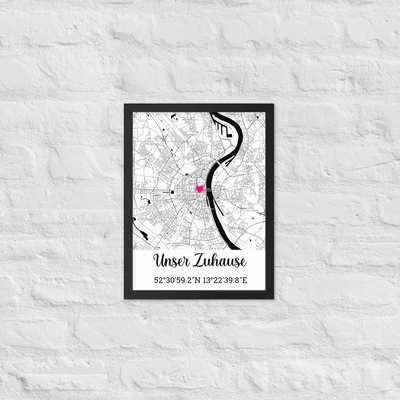 Poster "Unser Zuhause" mit Koordinaten
