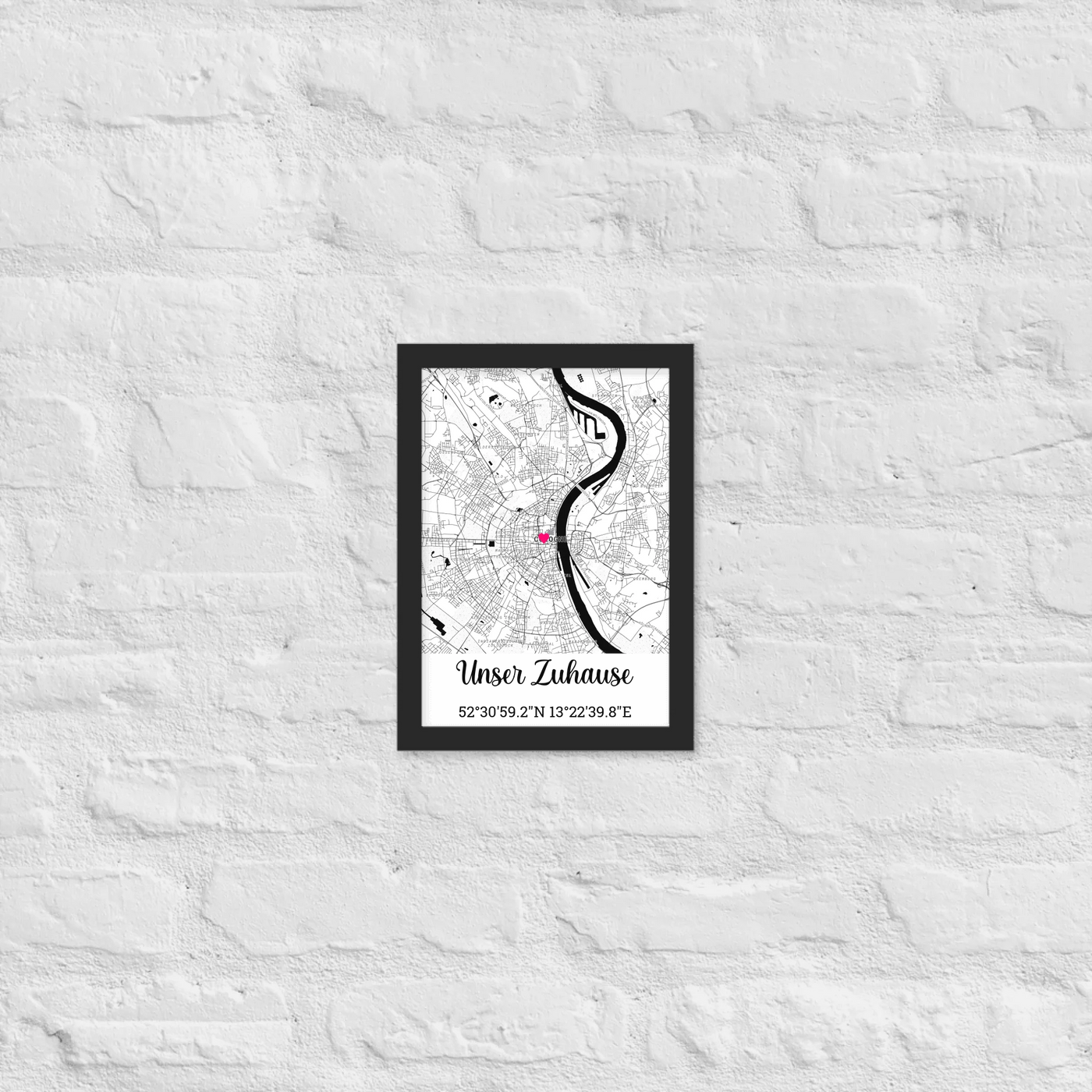 Poster "Unser Zuhause" mit Koordinaten