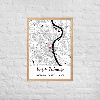 Poster "Unser Zuhause" mit Koordinaten