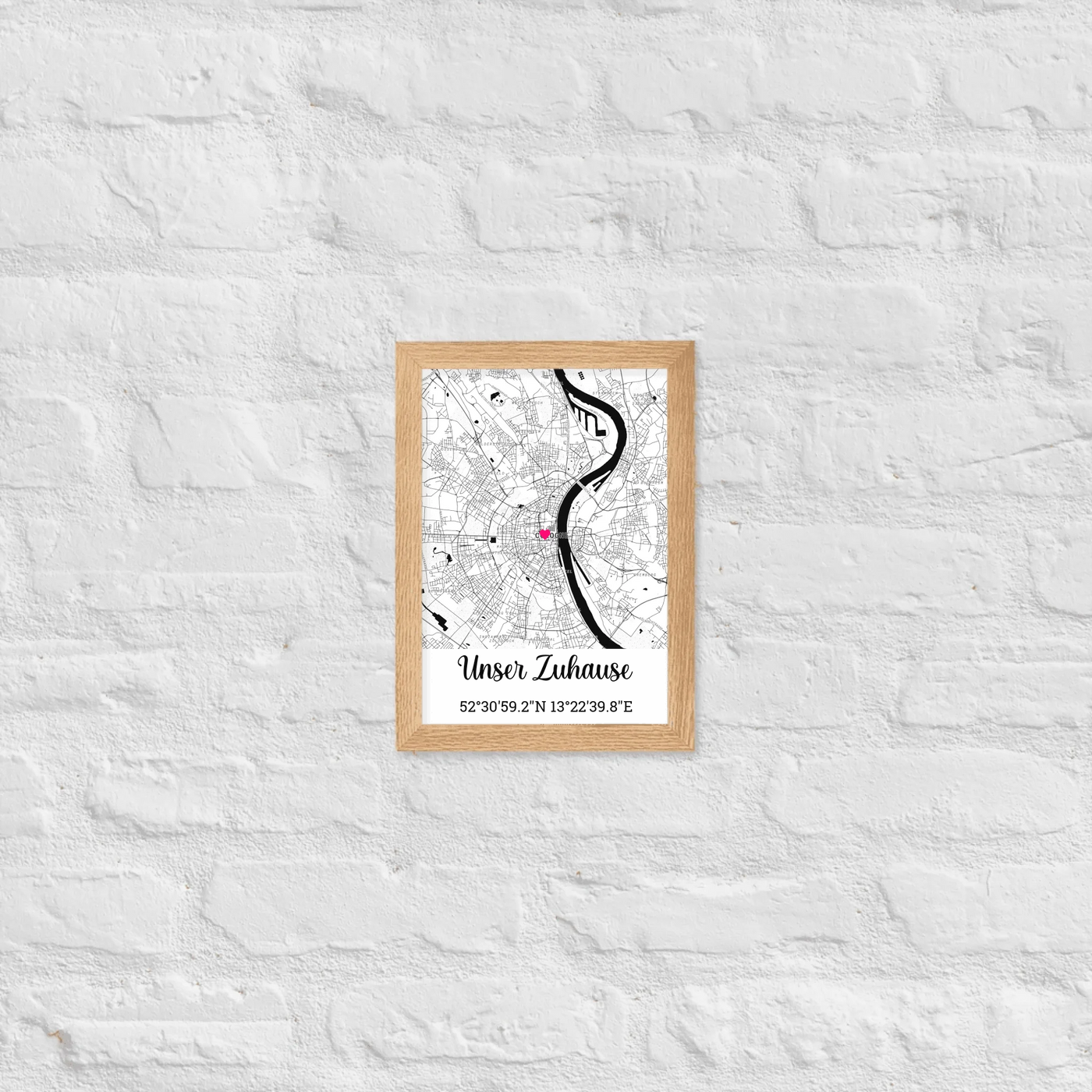 Poster "Unser Zuhause" mit Koordinaten