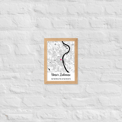 Poster "Unser Zuhause" mit Koordinaten