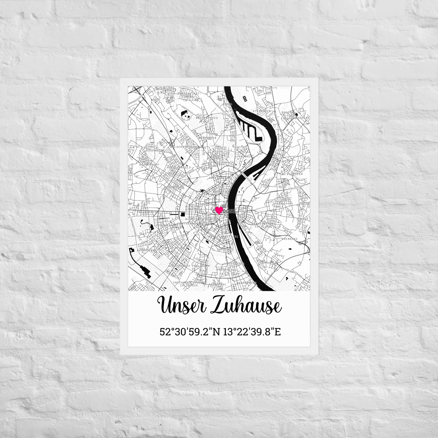 Poster "Unser Zuhause" mit Koordinaten