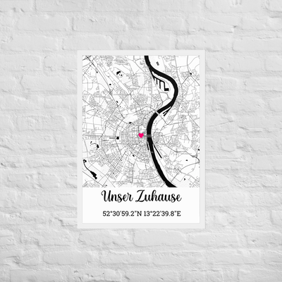 Poster "Unser Zuhause" mit Koordinaten