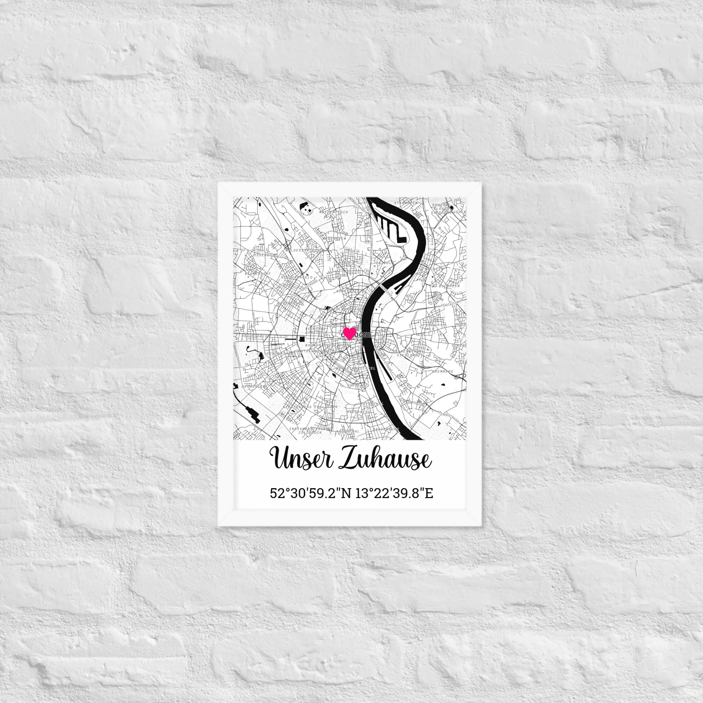 Poster "Unser Zuhause" mit Koordinaten