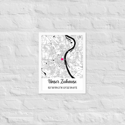 Poster "Unser Zuhause" mit Koordinaten