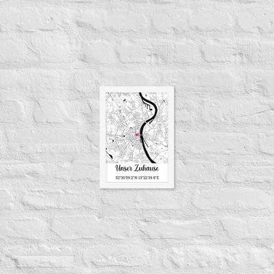 Poster "Unser Zuhause" mit Koordinaten