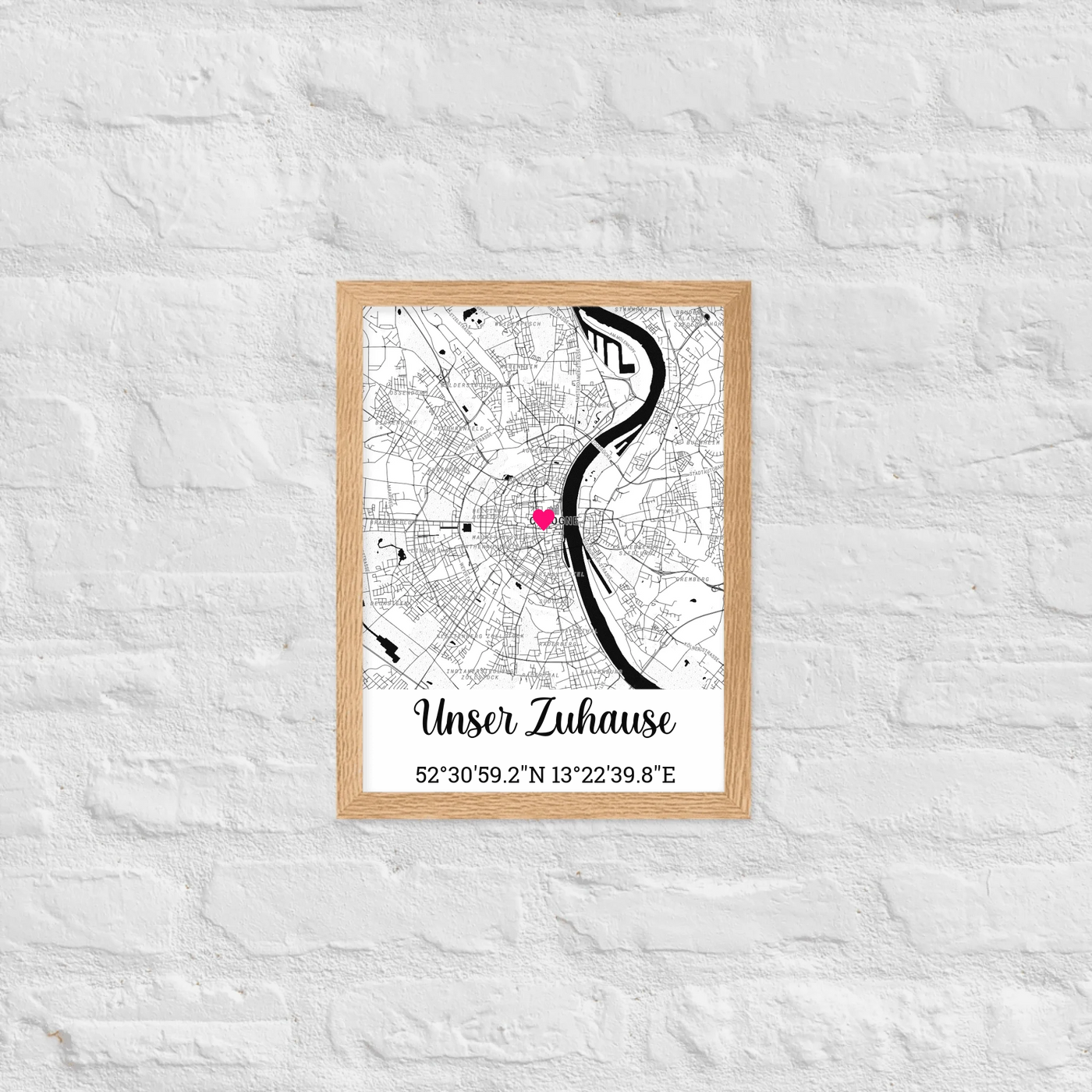 Poster "Unser Zuhause" mit Koordinaten