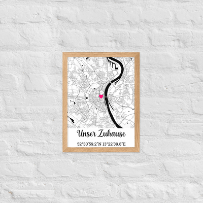 Poster "Unser Zuhause" mit Koordinaten