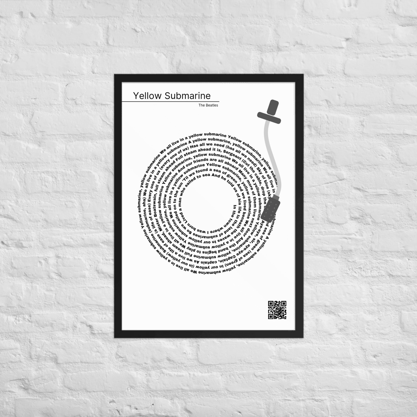 Poster "Songlyrics Plattenspieler"