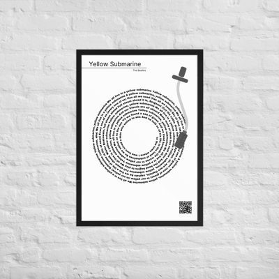 Poster "Songlyrics Plattenspieler"