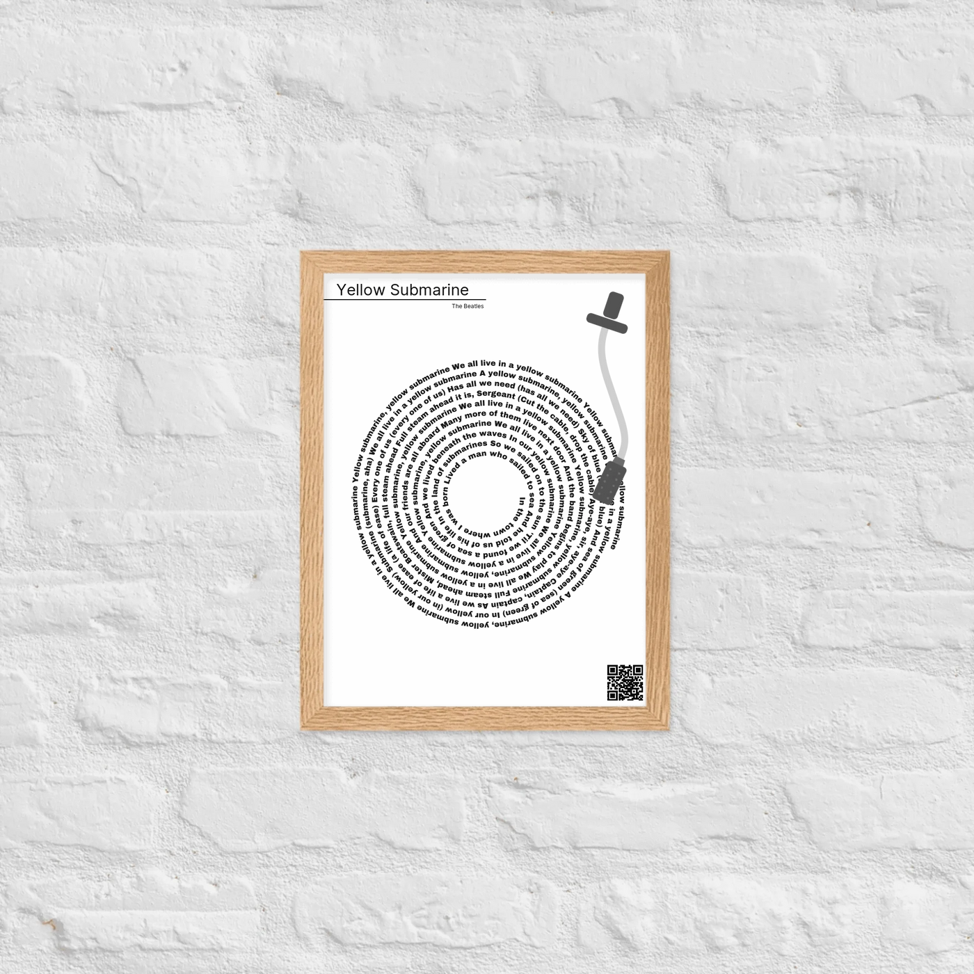 Poster "Songlyrics Plattenspieler"