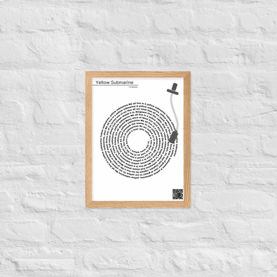 Poster "Songlyrics Plattenspieler"