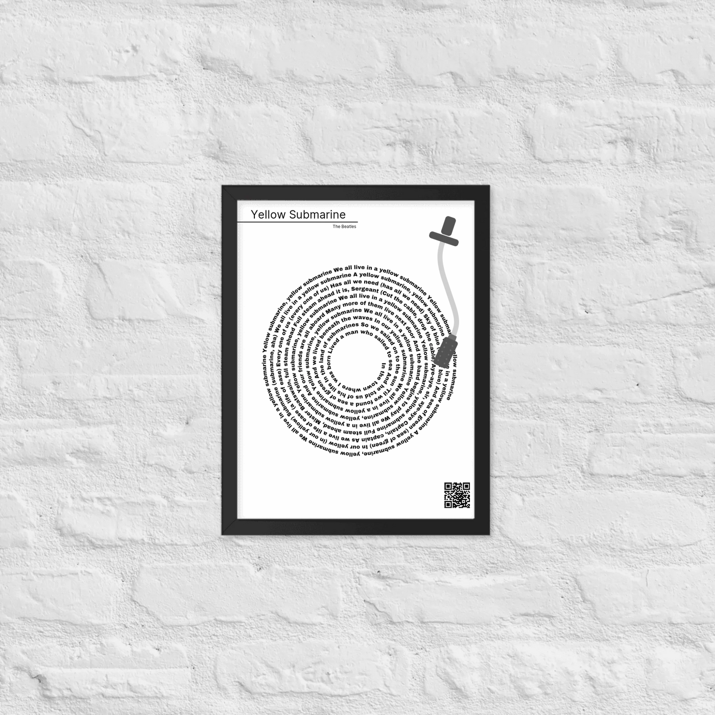 Poster "Songlyrics Plattenspieler"