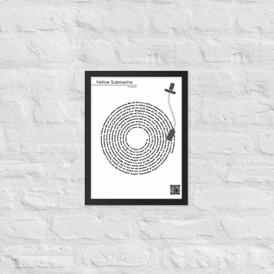 Poster "Songlyrics Plattenspieler"