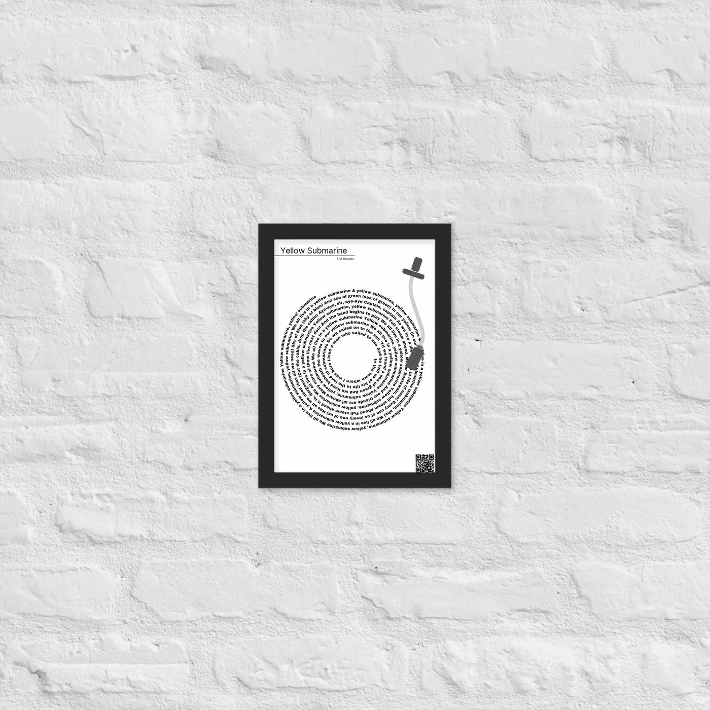 Poster "Songlyrics Plattenspieler"