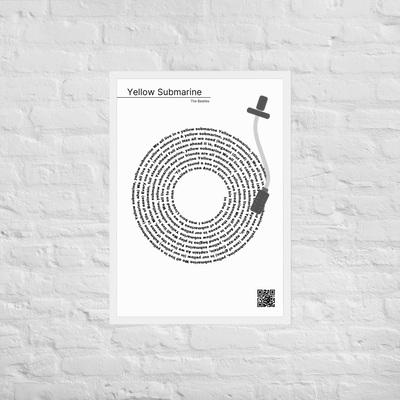 Poster "Songlyrics Plattenspieler"