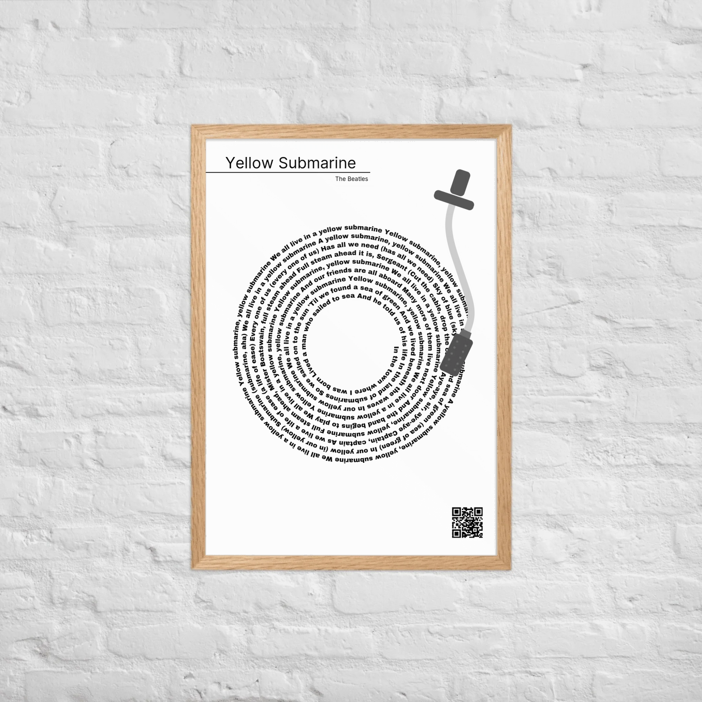 Poster "Songlyrics Plattenspieler"