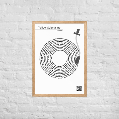 Poster "Songlyrics Plattenspieler"