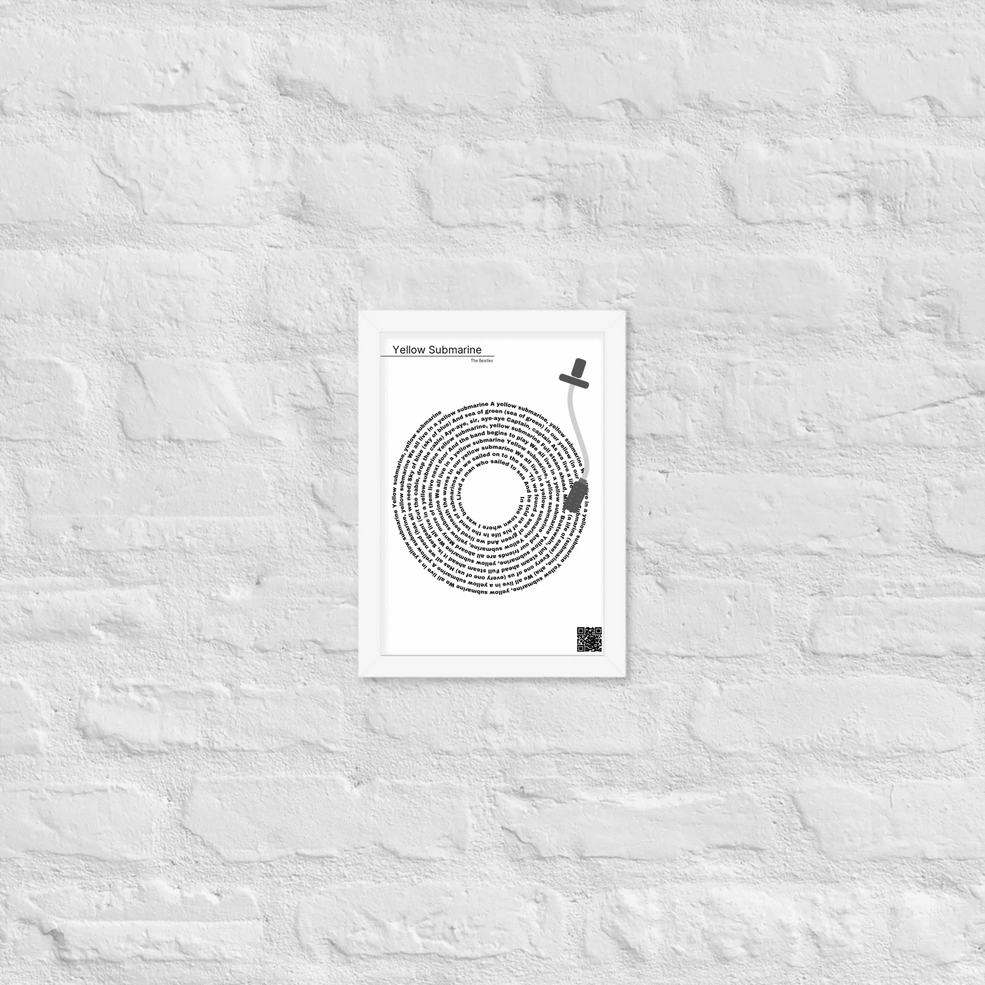 Poster "Songlyrics Plattenspieler"