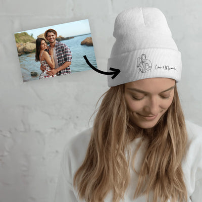 Beanie mit "Lineart" Stick