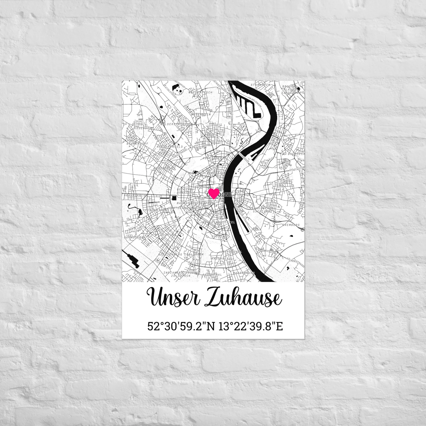 Poster "Unser Zuhause" mit Koordinaten