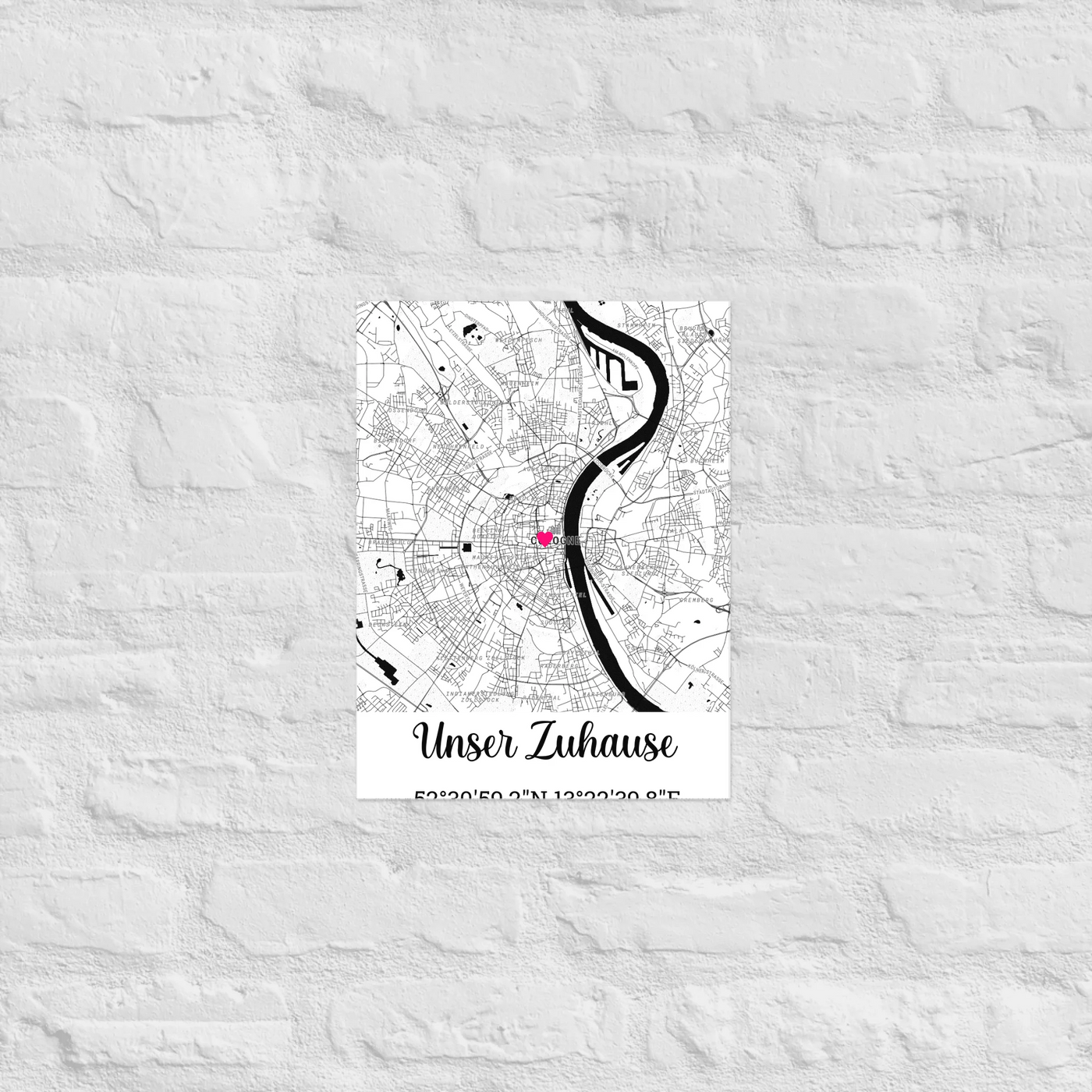 Poster "Unser Zuhause" mit Koordinaten