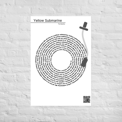 Poster "Songlyrics Plattenspieler"