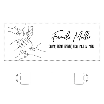 Tasse "Familienhände"